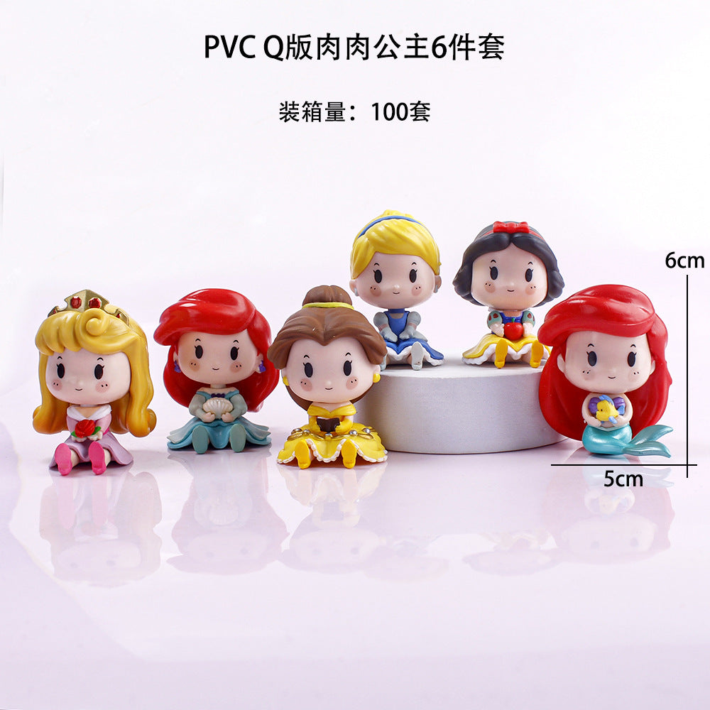 PVC Fourth Generation Meat Little Princess Cake Decoration Ornament Cute Little Princess Car Figure Home Decoration